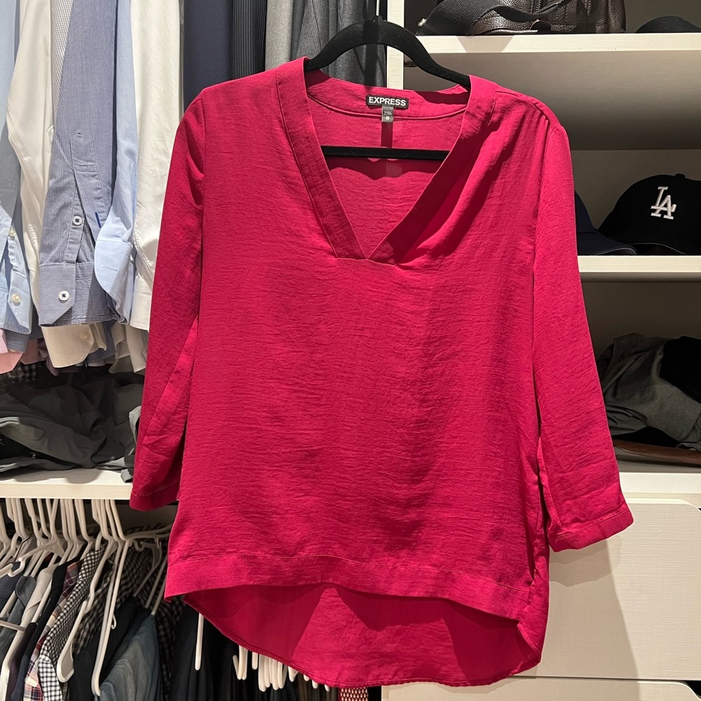 Express XS maroon dress shirt